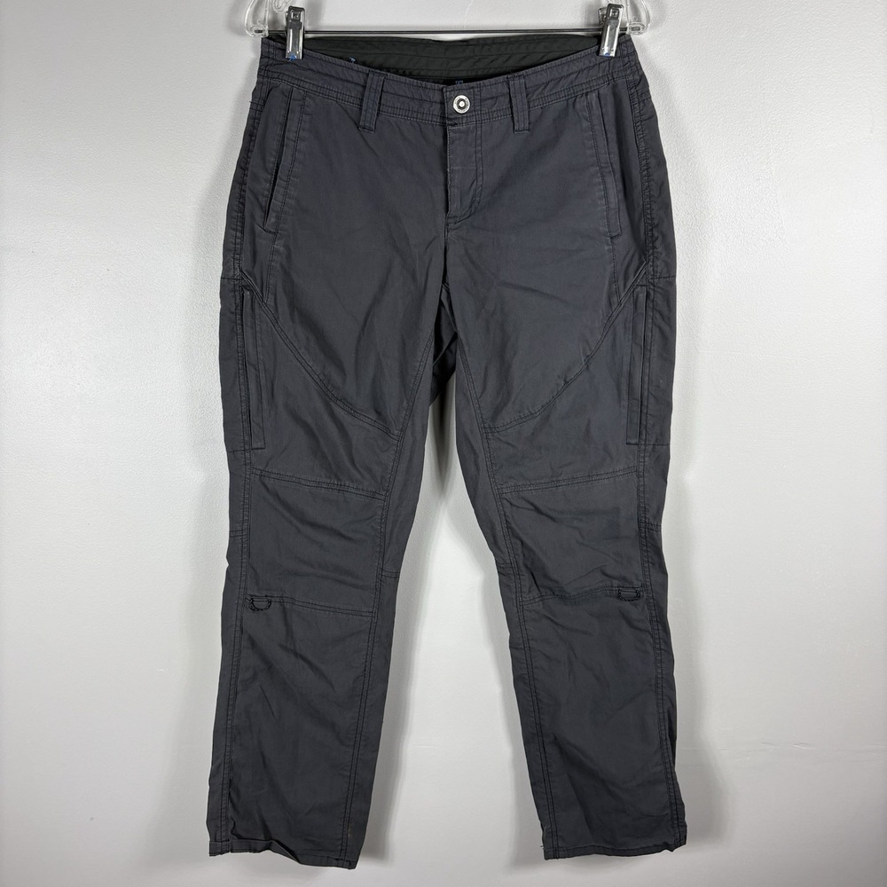 KUHL Womens 8 Short Charcoal Gray Splash Hiking Straight Leg Outdoor Cargo Pants